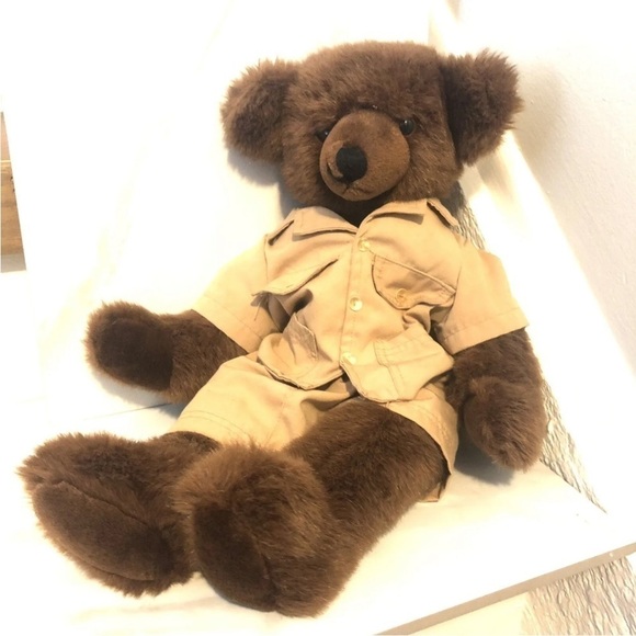 Vintage Applause Plush Teddy Bear Rare 88 Safari Brown 19” Stuffed Animal Toy - Picture 10 of 10